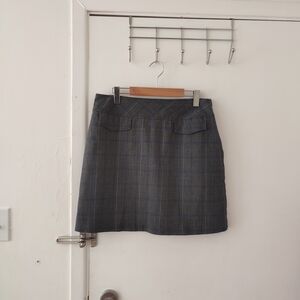 Geoffrey Beene Blue Plaid Pencil Skirt